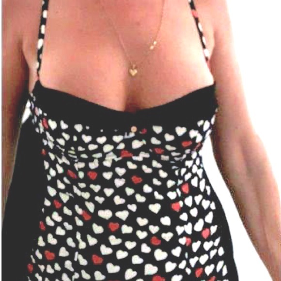 Dolce & Gabbana authentic RARE Y2K black heart bustier mesh stretch pinUp Medium - Picture 16 of 16